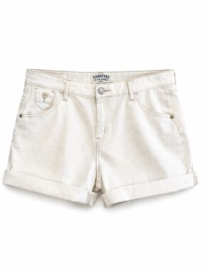 Signature by Levi Strauss White Cuffed Denim Shorts – Plus Size 16 GUC